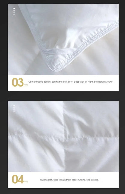 95% White Goose Down Duvet – Five-Star Hotel Quality, Warm Double or Single Goose Down Comforter