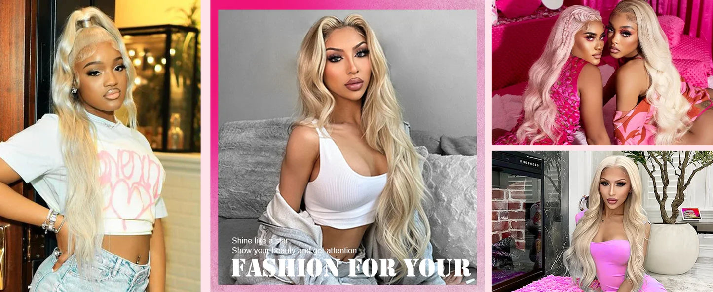 38 Inch 613 Blonde Body Wave HD Lace Front Wig – 13x6 Lace Frontal Human Hair Wig for Women