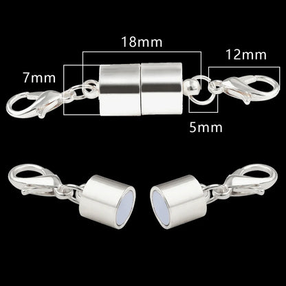 Magnetic Jewelry Clasps - Strong Buckle Connectors with Lobster Clasps for DIY Bracelets, Necklaces & Jewelry Making