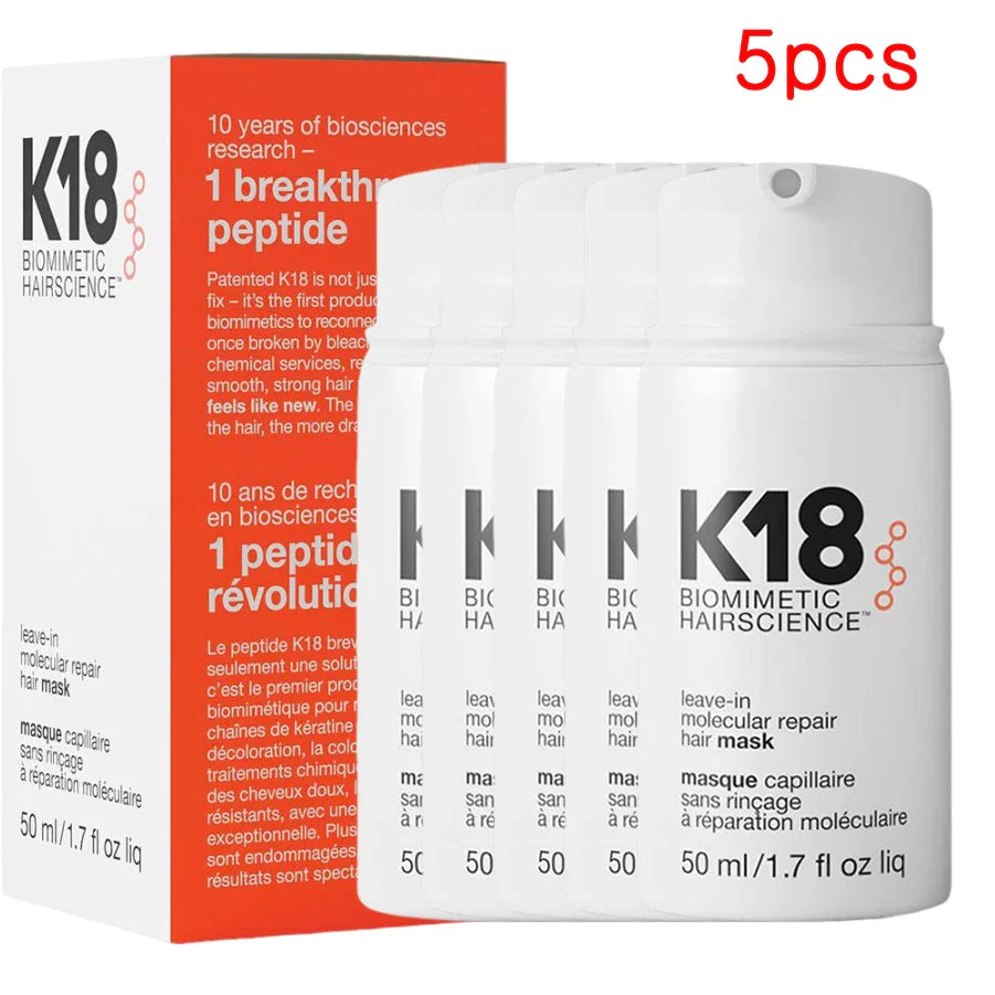 5/1pcs K18 Leave-In Molecular Keratin Repair Hair Mask – Deep Treatment to Soften & Restore Damaged Hair and Scalp
