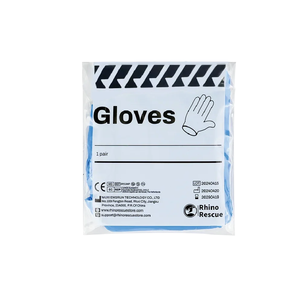 Rhino Rescue Protective Gloves - 20PCS Powder Free Latex Free Disposable Gloves For Home, Camping & Emergency Use