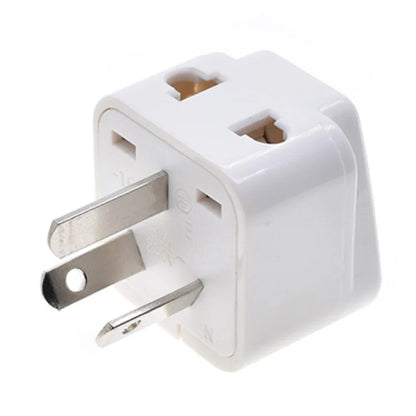 Universal 2-in-1 Plug Adapter – CN, US, UK, EU to AU Converter Socket for Australia & New Zealand Travel, 10A (White/Black)