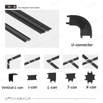 Ultra-Thin 6mm Magnetic Track Light – Dimmable LED Spot Lamp with Smart Tuya Zigbee Gateway