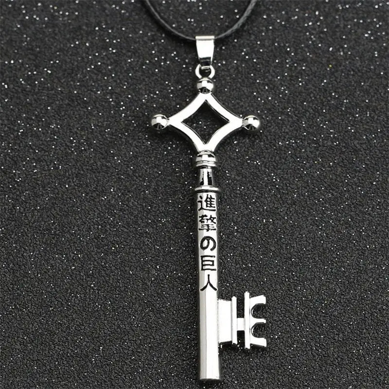 Anime Attack on Titan Eren Key Necklace – Shingeki No Kyojin Vintage Retro Pendant for Cosplay Party Jewelry
