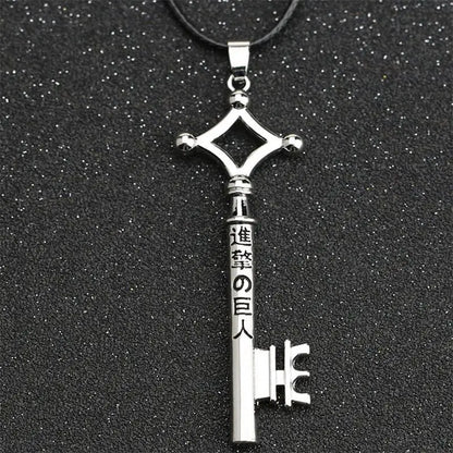 Anime Attack on Titan Eren Key Necklace – Shingeki No Kyojin Vintage Retro Pendant for Cosplay Party Jewelry