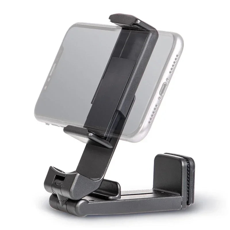 Portable Airplane Phone Holder Clip | Foldable Travel Stand for iPhone, Samsung, Google, Mi | Seat & Desk Mount Support