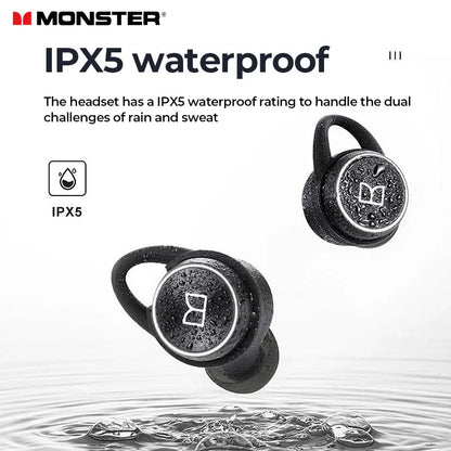 Monster Clarity 101 AirLinks TWS Earbuds – In-Ear Bluetooth Headphones with ENC Noise Cancelling, Waterproof Design & Mic