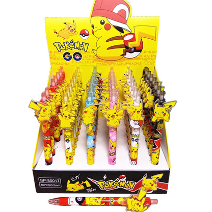 6pcs Pokémon Pikachu Gel Pens — 0.5mm Black Ink Anime Writing Pens for Office, School & Cute Gift Supplies
