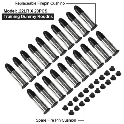 22LR Dummy Rounds — Practice Training Bullets, 6 or 12PCS for Safe Shooting Practice