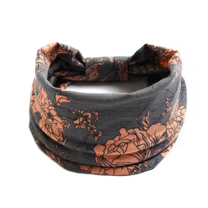 Bohemian Wide Cotton Stretch Headband for Women – Turban Headwrap, Bandage Hairband, Bandana Hair Accessories