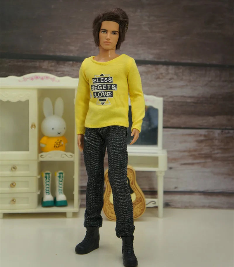 30cm Male Anime Doll Clothes – 1/6 BJD Fashion Casual Suit for KEN Dolls, DIY Reborn Toy Accessories & Gifts