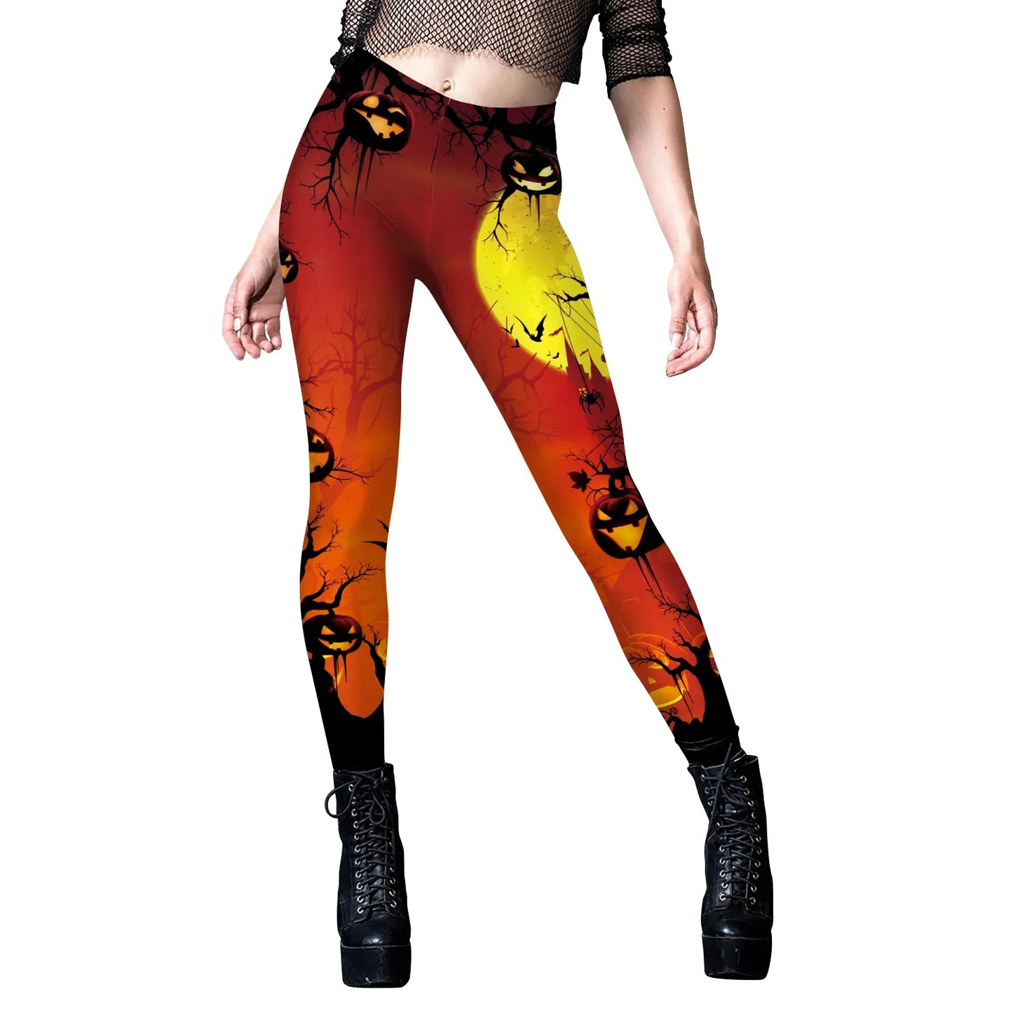 Women’s Christmas Leggings - Mid-Waist Skinny Digital Print Pants for Fitness, Running & Yoga