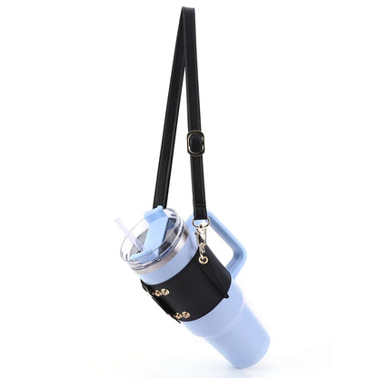 Water Bottle Carrier with Adjustable Strap – Sling Holder for Stanley 30oz & 40oz Tumbler Accessory