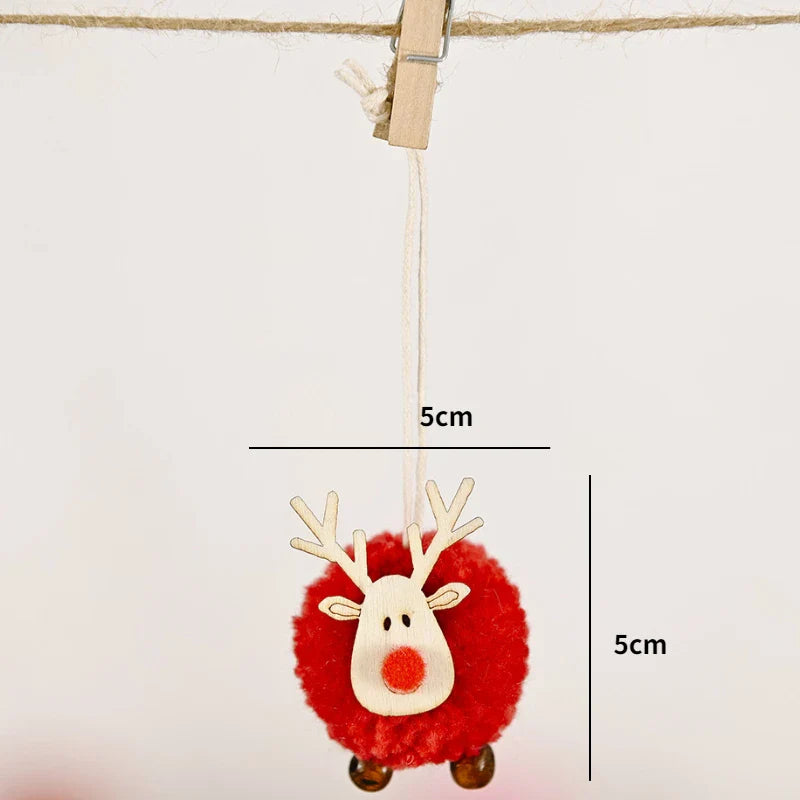 Red Star Christmas Tree Ornament – DIY Xmas Pendant New Year Party Gift Home Decor Noel Navidad
