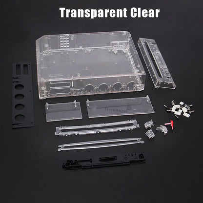 TRN Black Full Case Cover for Wii – Transparent Housing Shell with Buttons for Nintendo Wii Game Console