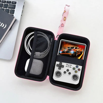 Lanyard Storage Bag Case for R36S/R36H/RG35XX/R36 Ultra/K36 — Protective Handbag Pouch for Video Game Console Accessories