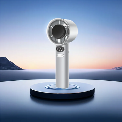 Portable Mini Bladeless Hand Fan – USB Rechargeable Handheld Personal Fan with 120-Speed High-Speed Airflow, Electric Cooling Fan