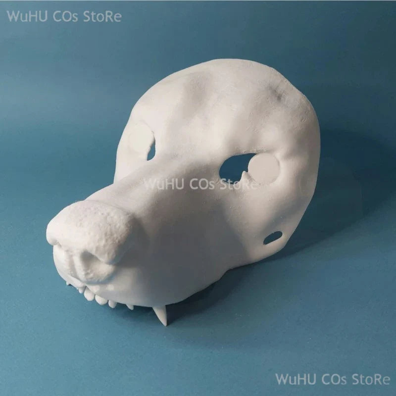 Kigurumi Beast Skull Mask – 3D Printed Wolf Head Fursuit Cosplay, Animal Skull Proboscis Mask for Halloween & Party