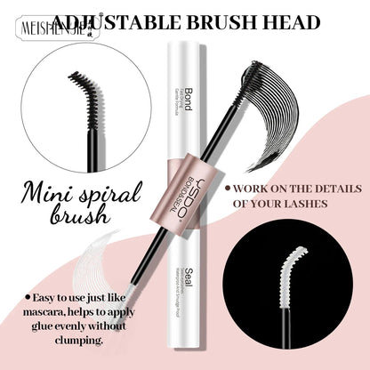 2-in-1 Bond & Seal Dual-Ended Eyelash Glue — Waterproof, Fast-Drying Strong Hold for Cluster Lashes