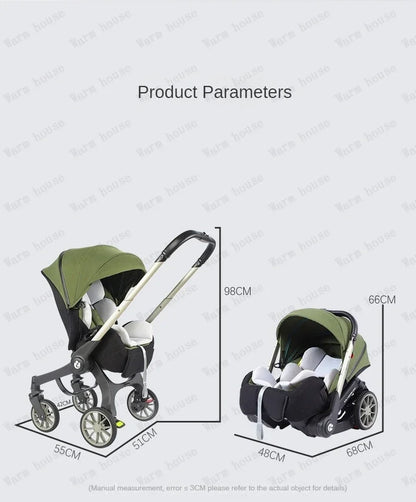 2025 New 4-in-1 Baby Stroller — Luxury Foldable Multifunctional Carriage & Portable Pram