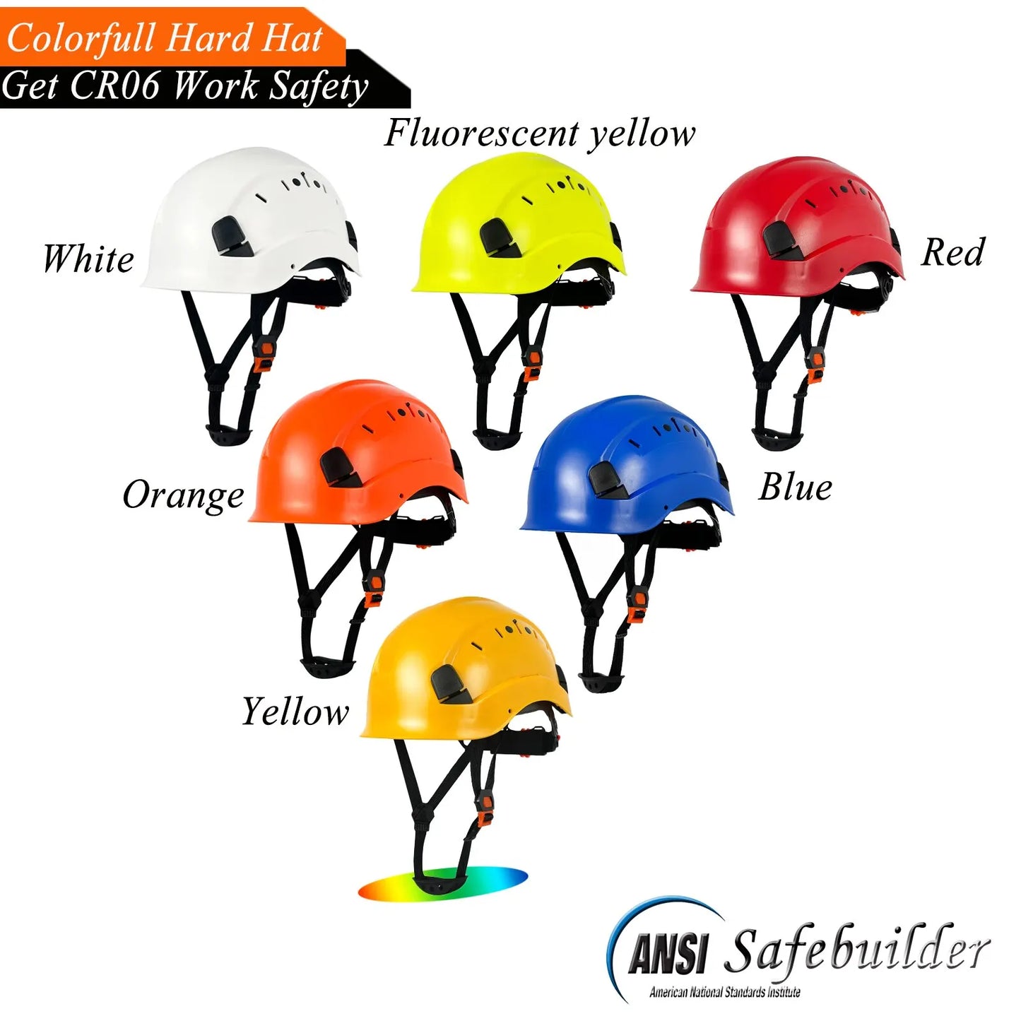 CE Certified Engineer's Hard Hat: Ventilated Safety Helmet with Adjustable Ratchet for Men & Women