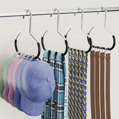 2-Pack Metal Hat Storage Rack Set – Wall Mounted Multi-Functional Organizer for Baseball Caps, Scarves & Belts, Durable Home Storage Solution