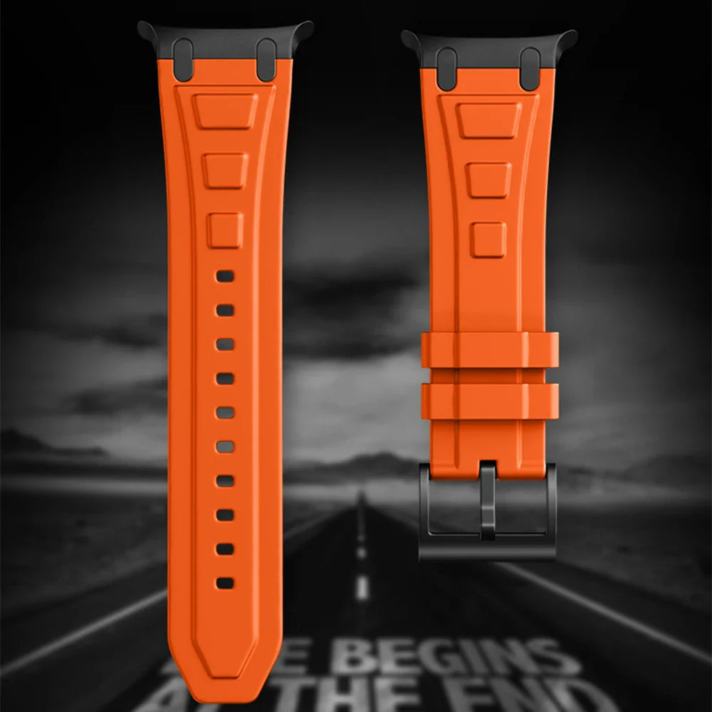 Soft Silicone Loop Strap for Samsung Galaxy Watch Ultra 47mm — Men’s Sports Band with No-Gap Curved End Bracelet