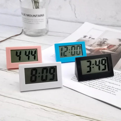 Mini Portable Desk Clock - 5.223.5cm 12-Hour Time Display Digital Clock with Date - Electronic Table Clock for Student/Car/Bedroom