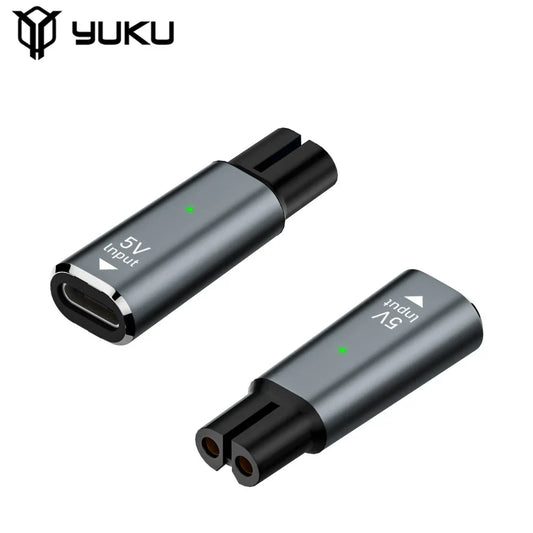 YUKU 5V Type-C Shaver Adapter Charger – Compatible with Philips One Blade QP2724, QP2834, QP4530, QP1924, QP1324