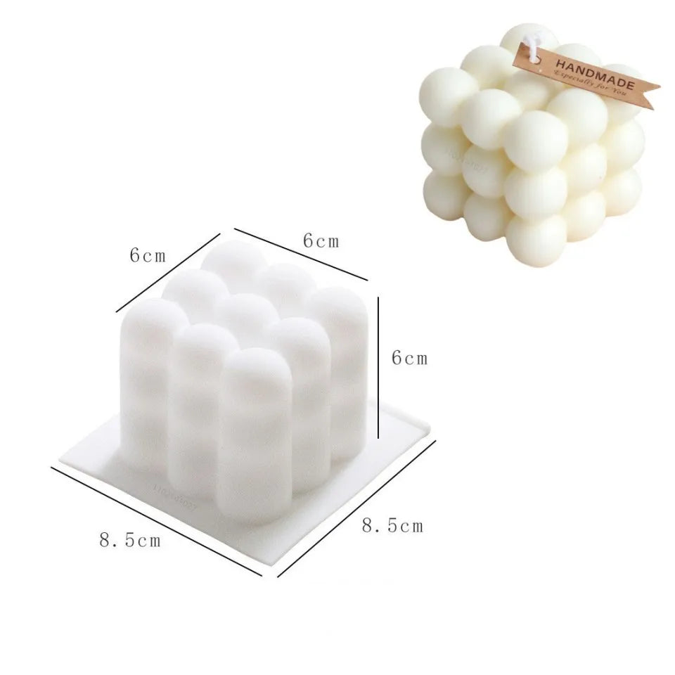 6 Cavity Large Bubble Silicone Mold – Candle, Mousse Cake, Chocolate, & Aromatherapy Soap Making Supplies for Home Decor