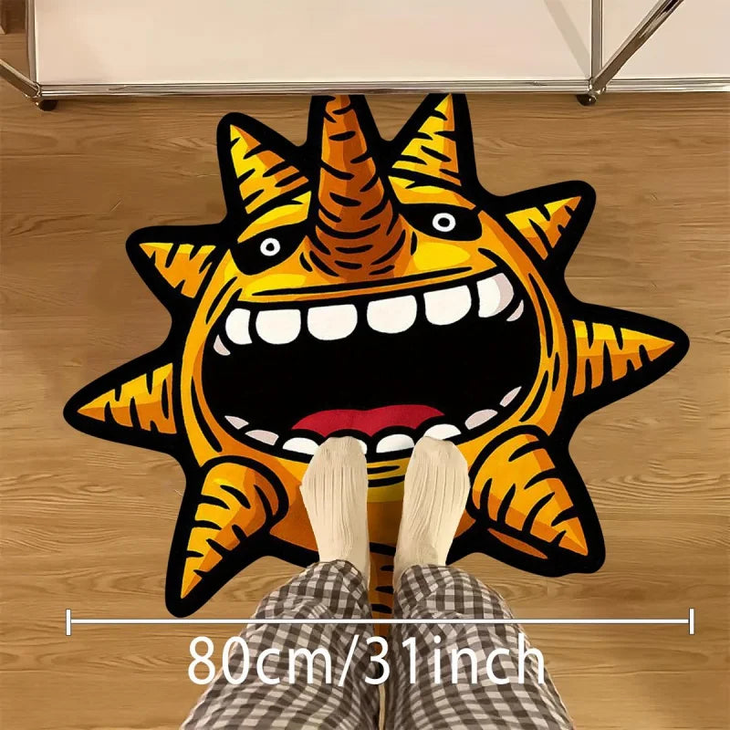 Anime Style Sun Carpet - Creative Living Room & Bedroom Decor Rug for Home and Festival Gifts