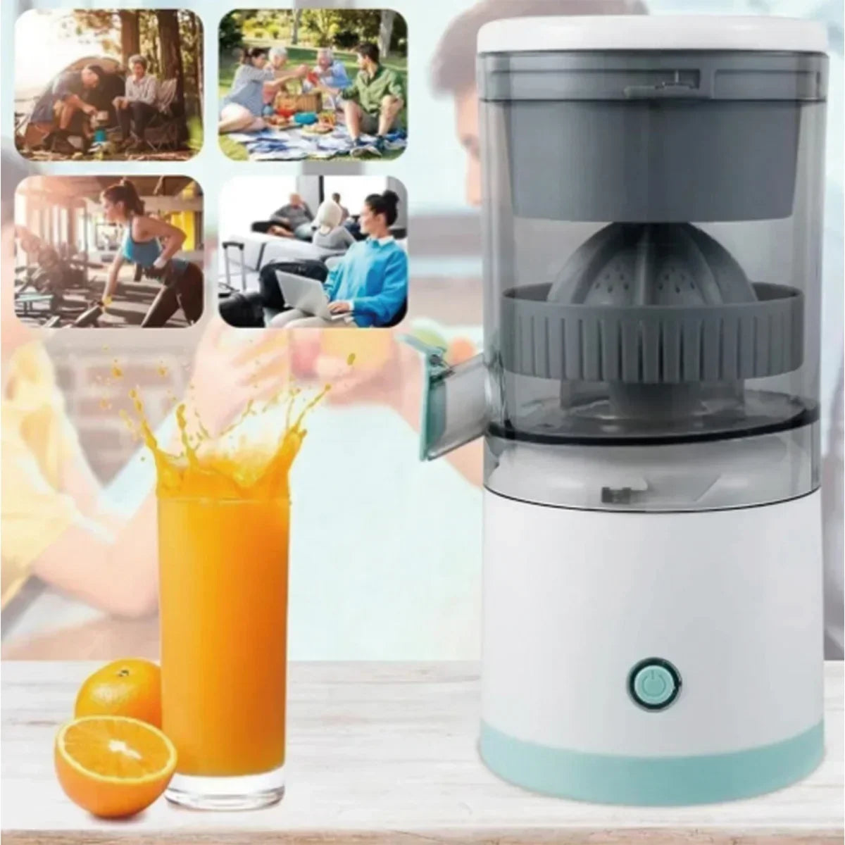 Portable USB Rechargeable Home Juicer – Electric Fruit Juice Extractor with High Juice Output for Oranges