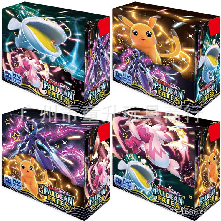 324/360 Pcs Pokemon Card Set – SCARLET and VIOLET 151, Obsidian Flames, PALDEAN FATES, Ultra Prism English Booster Cards for Battle and Collection