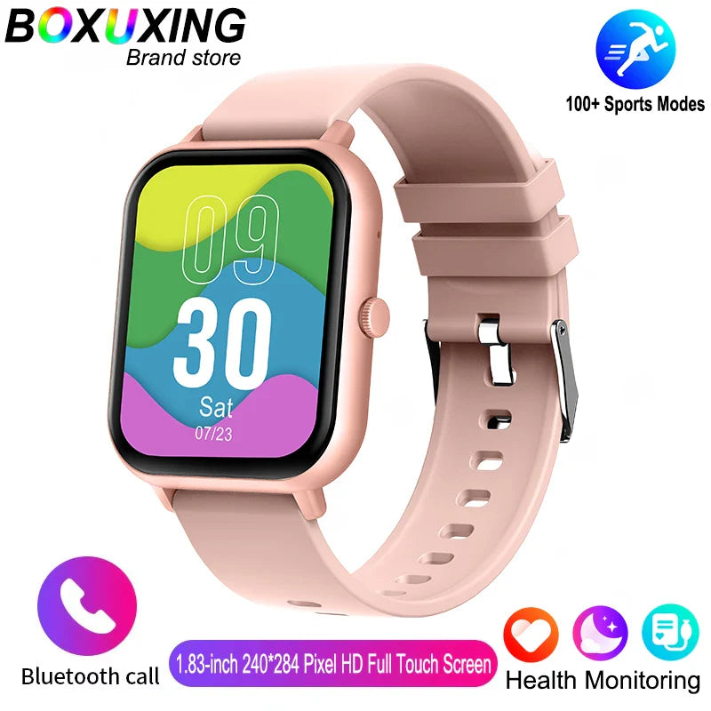 2025 New Smartwatch for Men & Women – Bluetooth Call, Fitness Tracker, Heart Rate Monitor, IP68 Waterproof, Compatible with Xiaomi, iOS & Android