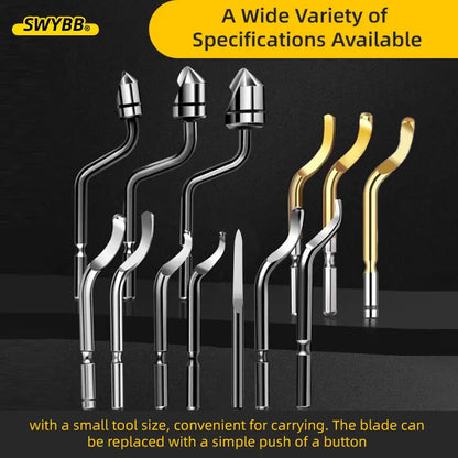 Burr Handle 3D Printer Metal Deburring Tool – NB1100 Router Bit, Rotary Trimming Knife & Scraper Blades for Repair