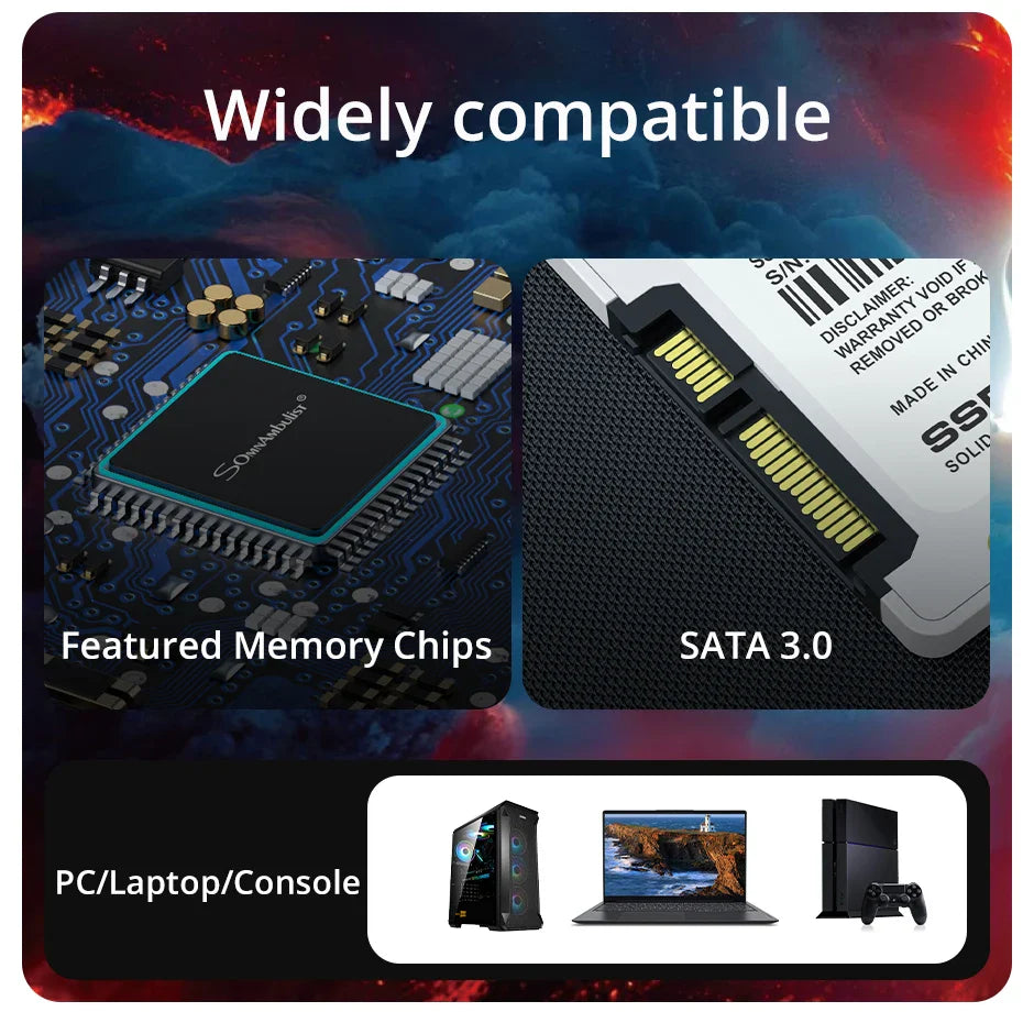 SomnAmbulist 2.5" SSD SATA3 | 64GB–512GB Internal Solid State Drive for Laptop & Desktop