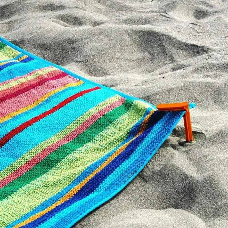 4PCS Beach Towel Clips - Outdoor Decorative Clothespins for Camping Mat, Sheet Holder, and Tent - Secure Towels and Clothes with Towel Clamp
