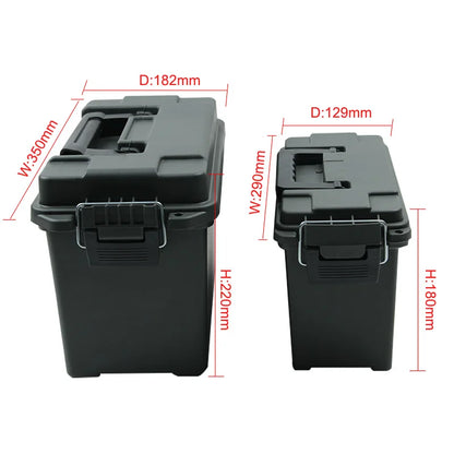 Plastic Ammo Box – Lightweight High-Strength Bullet Storage Case, Weapons Safe, Ammo Can Crate Accessory