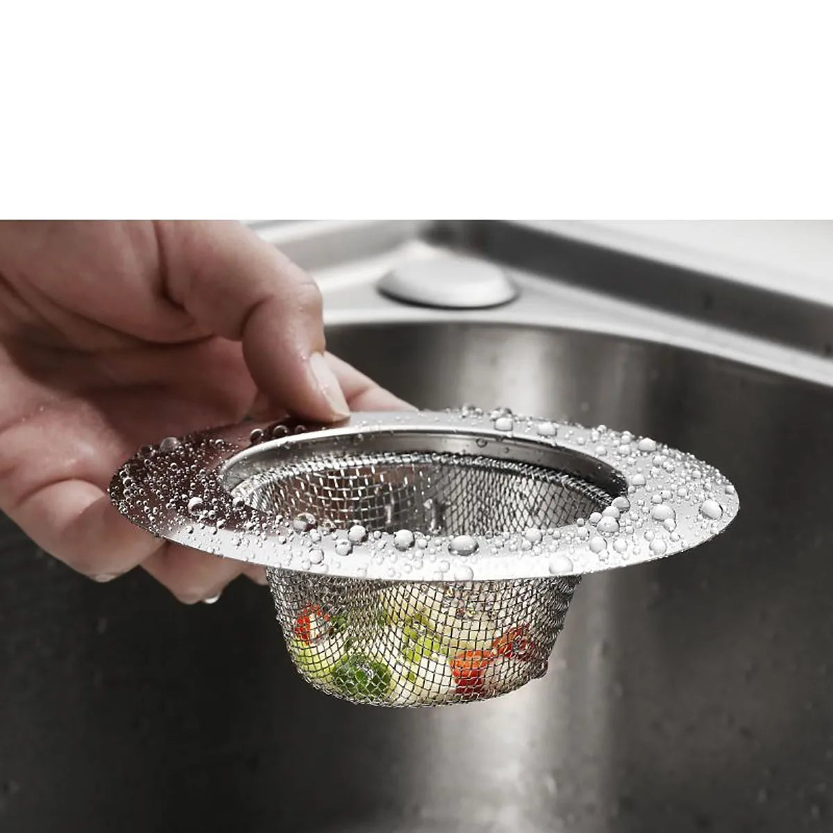 Stainless Steel Kitchen Sink Strainer - Anti-Blocking Funnel, Hair Catcher for Basin, Floor Drain and Dishwasher