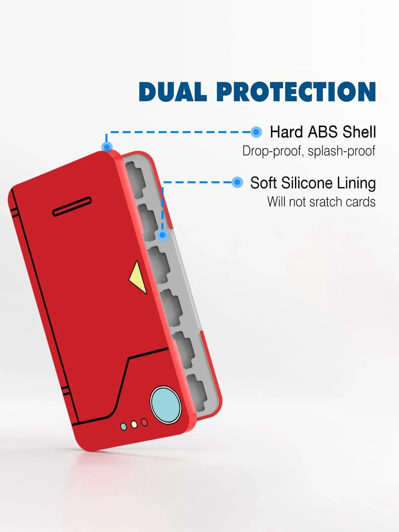 24-in-1 Magnetic Absorption Game Card Reader for Switch, Red Cassette Holder