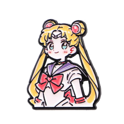 Cartoon Anime Enamel Brooch Pins – Kawaii Metal Badge Jewelry for Clothing & Backpack Gifts