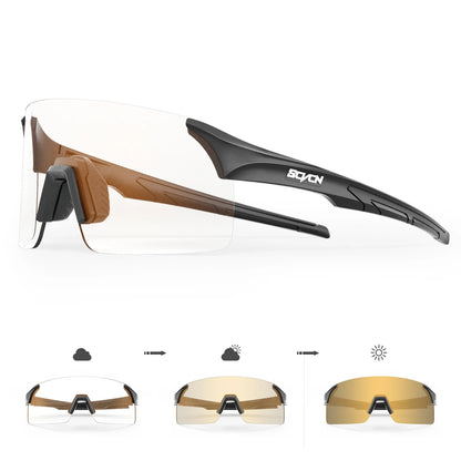 SCVCN Photochromic Sunglasses for Cycling & Outdoor Sports - Men & Women's MTB Climbing Eyewear, Driving Bicycle Goggles