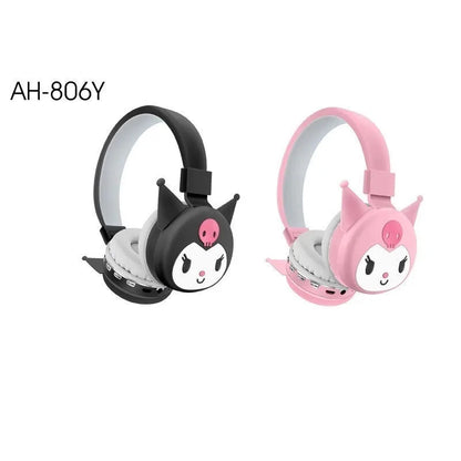 Sanrio Hello Kitty & Kuromi Wireless Bluetooth Headphones – Foldable Lightweight Earphones with Mic for Phones & Laptop