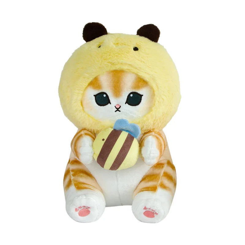20cm Mofusand Forest Series Cat Cos Frog & Bee Plush – Kawaii Animal Doll Toy for Kids