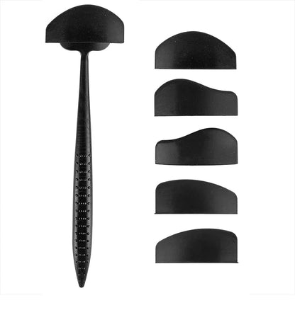 6 in 1 Crease Line Kit - Silicone Eyeliner Template for Precise Eyeshadow Cut Crease, Black Eye Makeup Stencils for Women