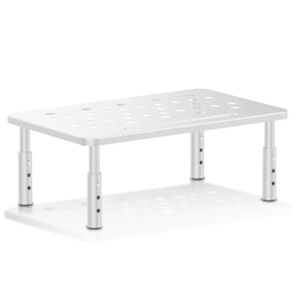 3-Level Adjustable Computer Monitor Riser – Steel Laptop Stand with Airflow Vents & Heavy-Duty Load Bearing