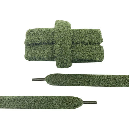 Fuzzy Shoelaces 15mm — Soft Plush Towel Laces for Fall, Winter, Halloween & Christmas Casual Sneakers