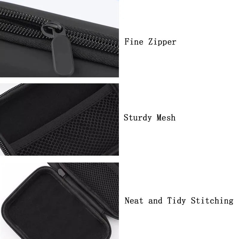Mini Portable Hard Earphone Case – Storage Bag for AirPods, Earpods, Headphones & USB Cables