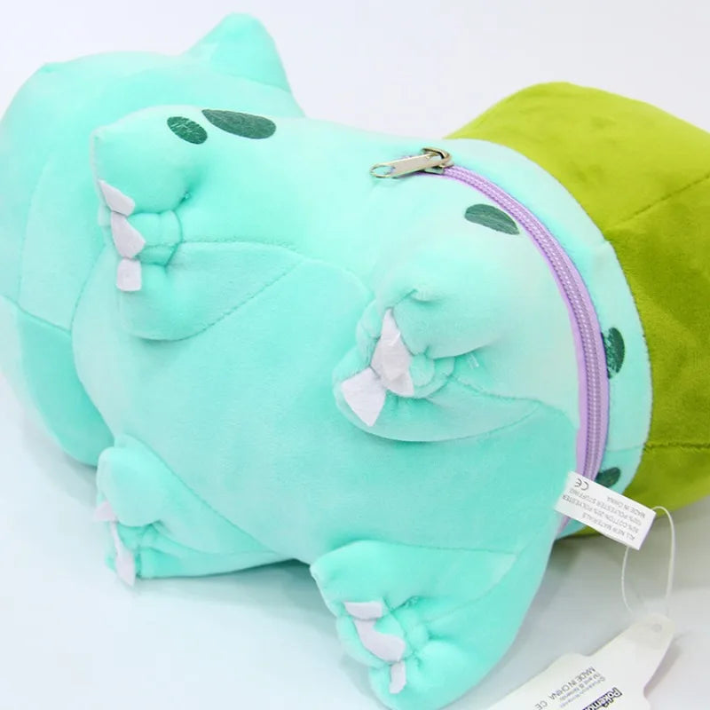 20cm Pokemon Reversible Plush Pillow – Ditto to Bulbasaur Transforming Cartoon Doll Cushion for Kids