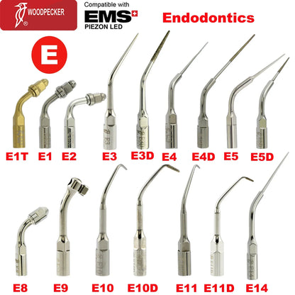 Woodpecker Dental Scaler Tips – Ultrasonic Tooth Cleaning, Endo & Perio Scaling Tips, Fit EMS UDS Scaler Handpiece